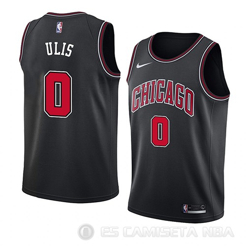 Camiseta Tyler Ulis #0 Chicago Bulls Statement 2018 Negro - Haga un click en la imagen para cerrar